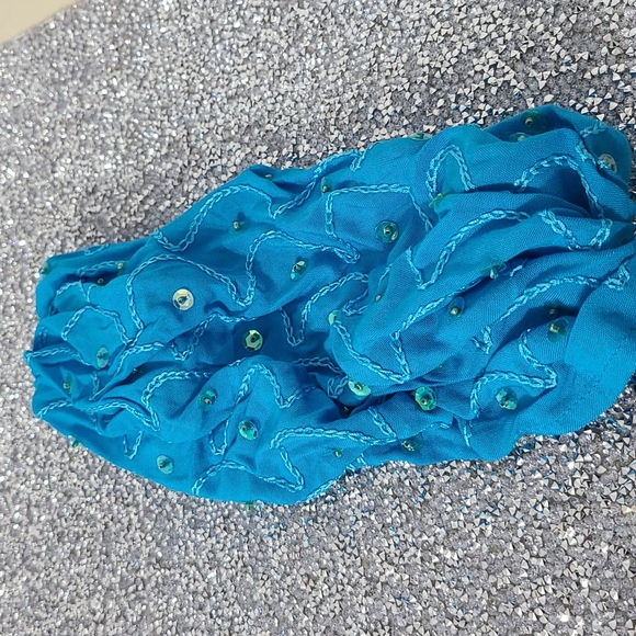 Island Planet elastic embroidered w/sequins Head Band NWT - Picture 2 of 6